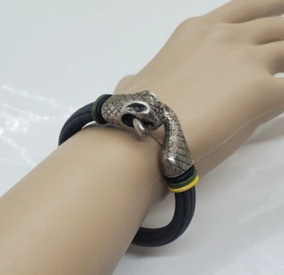 Pulsera Serpiente Cuentas Cerámicas Hecho a Mano Diseño Apertura Lateral 6 1/4" Foto 1 de 4