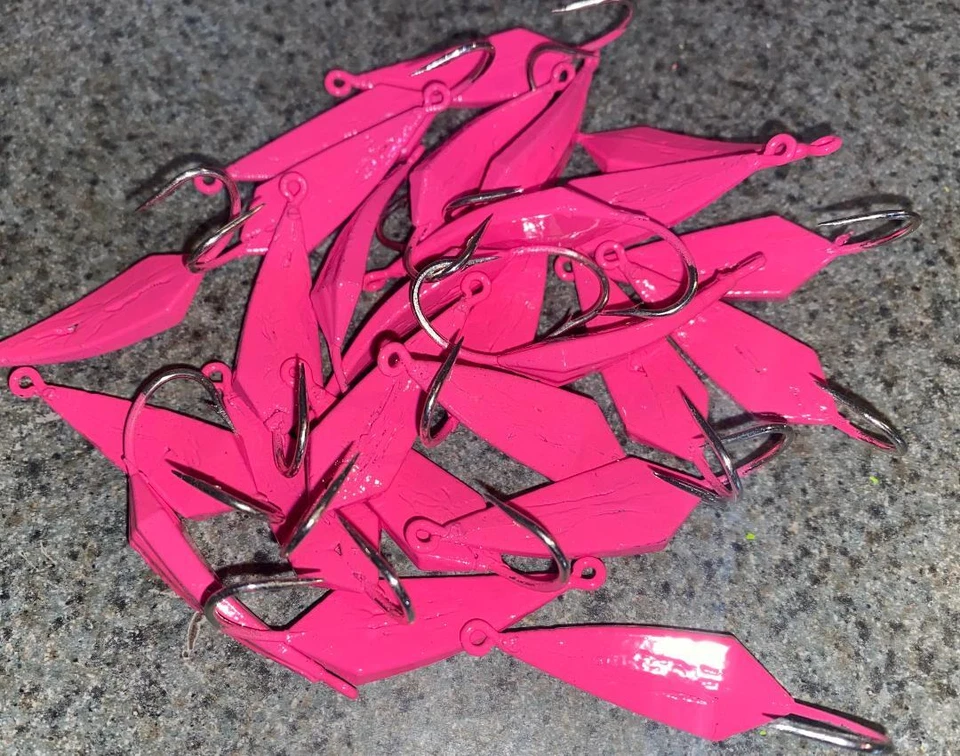 10 PACK Wacky Goofy Silly Pompano Jigs HOT PINK 1/8oz to 1oz T&A JIGS