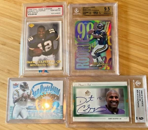 Lot of 4 Daunte Culpepper Cards - ROOKIE AUTO, Game Worn Patch, SP, PSA 10, BGS - Picture 1 of 6