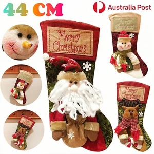 Christmas Socking Hanging Sack Xmas Gift Candy Bag Tree Ornament Decor Home AU - Picture 1 of 12