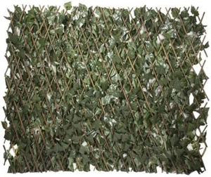 Traliccio in Salice Legno Estensibile Rete folta 100x200 cm Siepe Foglia Edera - Foto 1 di 6