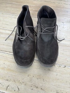 MARK NASON Brown Suede destress lace up Boots Mens Size 11.5 - Picture 1 of 9