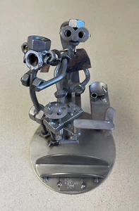 Portatarjetas de visita - ESCULTURA ARTÍSTICA de acero H&K - Regalo dentista - Imagen 1 de 7