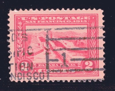 US STAMP #398 --  2c PANAMA-PACIFIC  --- XF -- USED --  GRADED 90J - Image 1 of 3
