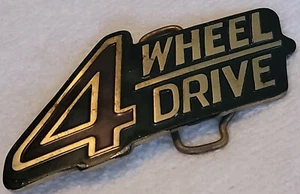 Solid Brass 4WD  Vintage Belt Buckle - Picture 1 of 2