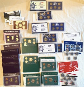 Huge Lot 16 Old Proof & Mint Sets 1990-2019 US Original Government Packaging - Picture 1 of 19