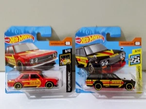 2019 Hot Wheels '71 DATSUN 510 in red and DATSUN BLUEBIRD WAGON (510) in... - Picture 1 of 10