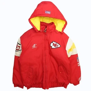 Chaqueta acolchada deportiva vintage con logotipo de los Kansas City Chiefs talla mediana años 90 NFL - Imagen 1 de 18