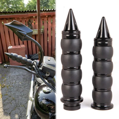 1" Motorcycle Black Hand Grip Handlebar For Harley Davidson Sportster XL1200 883 - Image 1 of 4