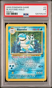 PSA 1 PR 2000 Base Set II Blastoise 2/130 Holo Foil WOTC Unlimited Pokemon - Picture 1 of 2