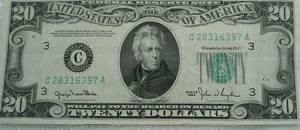 1950 Twenty Dollar Federal Reserve Note $20 - Picture 1 of 2