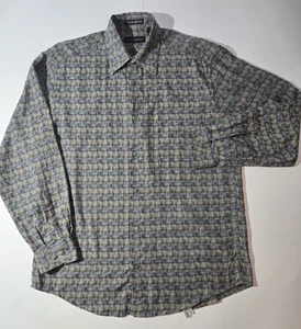 Jhane Barnes Shirt Mens S Japan Fabric Geometric Long Sleeve Button Up Colorful - Picture 1 of 14