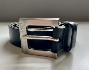 Next Ladies Black Leather Belt Size UK 12/14 - Picture 1 of 2