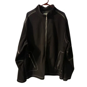 Tommy Bahama Men's Full Zip Microfleece Jacket Size XL Black Layering Workwear - Picture 1 of 9