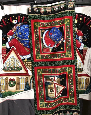 Лот из 2 - Mary Engelbreit Рождество 'Believe' чулки и подушки ткани - Изображение 1 из 4