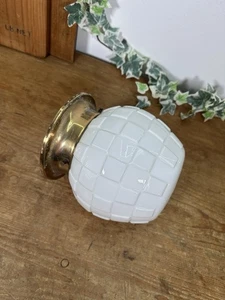 Vintage weiß Milchglas Unterputz Deckenlampenschirm BH farbig passend - Bild 1 von 13