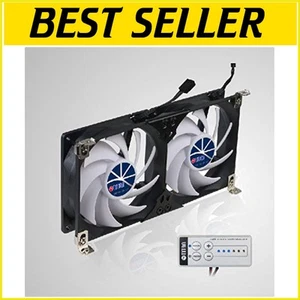 Ventilateur de ventilation silencieux 120 mm double montage en rack avec vitesse réglable pour réfrigérateur - Photo 1/11