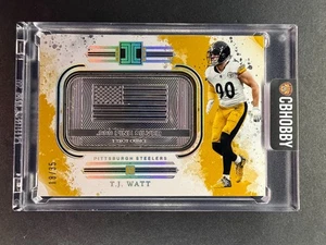TJ Watt 2025 Panini Impeccable USA Flag Silver Bar /35 #23 - Picture 1 of 2