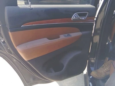 2013 Jeep Grand Cherokee Rear Driver LH Door Trim Panel in Black & Brown - Image 1 of 4