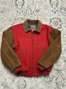 Golden Bear Jacket Men’s XS Varsity Red Maroon Wool Leather Letterman USA - Picture 1 of 8