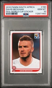 David Beckham 2010 Panini South Africa World Cup Sticker #190 PSA 10 England - Picture 1 of 2
