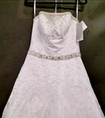 Vestido de novia para mujer Oleg Cassini talla 8 nuevo con etiquetas Foto 1 de 4