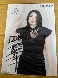Stardom Maika Autographed Portrait Mini Poster Woman Pro Wrestling Japan - Picture 1 of 1