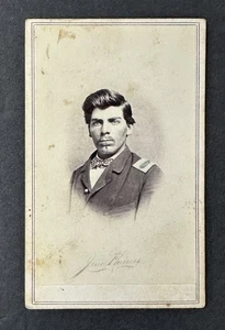 Foto CDV de la Guerra Civil firmada Jim Haines Missouri Ohio Caballería? Mackey Lefever Est - Imagen 1 de 5