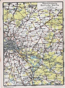 Berlin Bernau KW Strausberg 1912 orig. Ü-Karte Werneuchen Müggelsee Schönefeld - Picture 1 of 1