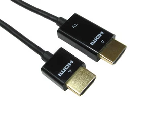 SUPER SLIM UHDMI ACTIVE 2.0M 1080P, ETHERNET, 3D HDMI A MALE TO MALE CABLE - Picture 1 of 1
