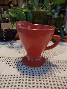 Vintage Hazel Atlas Ovide Rust 4 oz Creamer - Picture 1 of 12