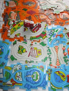 3 Sets of Puzzle Track Tiles Scenery 18 Pieces Changeable Roadway Toy Firetruck - Picture 1 of 8