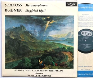 ZRG 573 Strauss Metamorphosen Wagner Siegfried Idyll Marriner ASMF Argo ED1 Oval - Picture 1 of 5