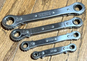 ๐บ๐ธ SK Tools SAE 1/4" - 3/4" WRENCH Double Box End Ratcheting 0 Offset Set Lot - Picture 1 of 6