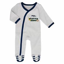Seattle Seahawks Infant Footed Pajamas - White Free Shipping