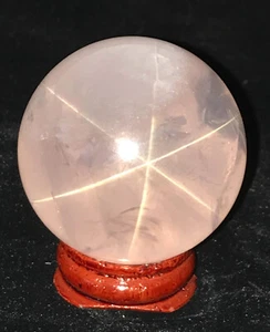 Natural Star Rose Quartz Sphere Ball Crystal Specimen Healing - Picture 1 of 12