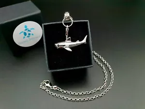 925 Sterling Silber Halskette Hai Taucherschmuck Tauchen Echtschmuck Unisex - Bild 1 von 3