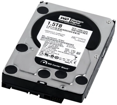 Hard Drive WD Caviar Black WD1502FAEX 1.5TB 7.2K 64MB SATA III 3.5'' - Image 1 of 3
