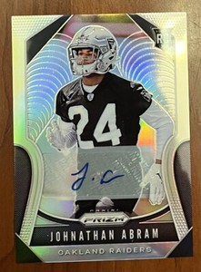 2019 Panini Prizm Johnathan Abram Autograph Rookie Card #319