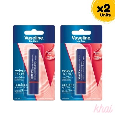 2x вазелин для губ терапия цвет + уход поцелуи красный 3 г - Изображение 1 из 3