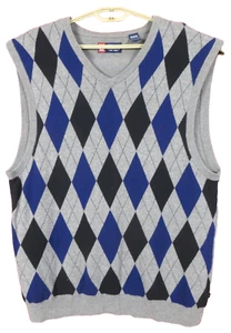 SC001272- CHAPS Womens 100% Cotton Vest Sweater Argyle Diamond Multicolor XXL - Picture 1 of 7