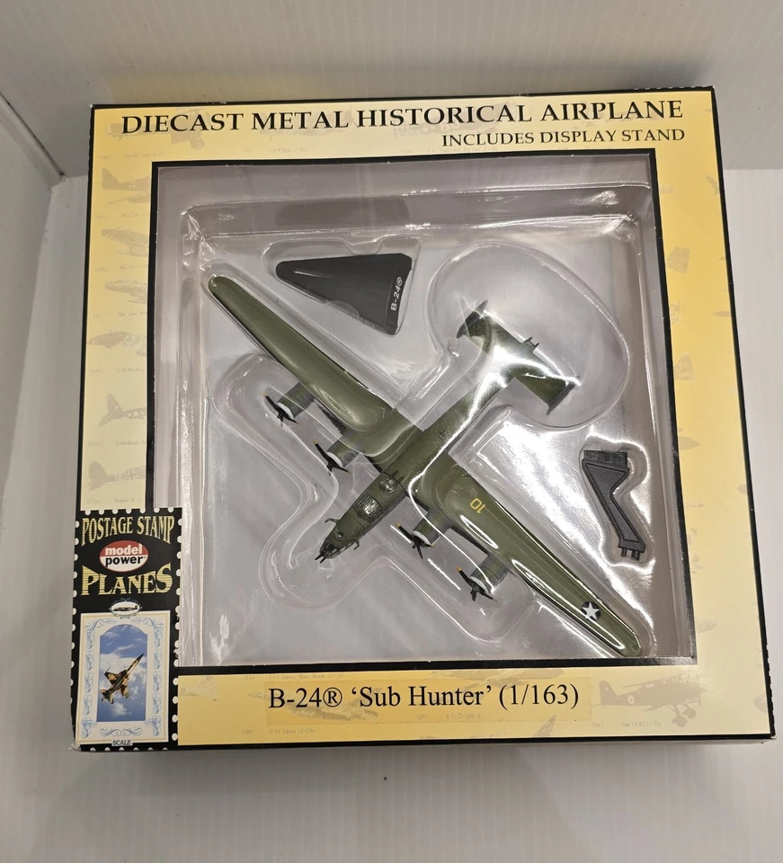 Model Power Postage Stamp Plane Die-Cast B-24 Sub Hunter (1/163) scale - Image 1 of 4