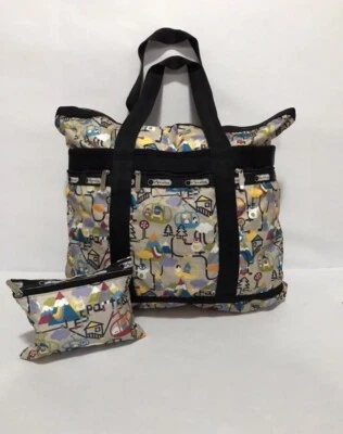 Bolso de Mano Grande Lesportsac Bolso de Fin de Semana Equipaje Bolso de Mano Bolso de Mano “Gnomos en Góndola” Foto 1 de 4