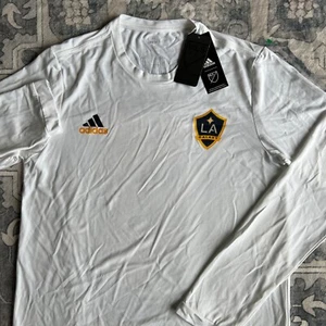 NUEVO CON ETIQUETAS LA Galaxy Adidas LS Camiseta de Fútbol Camisa Hombres S Blanca Sudadera de 2 Lados - Imagen 1 de 18