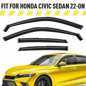 Rain Guards Vent Visors Shade for 2022-2025 Honda Civic Sedan - Picture 1 of 9