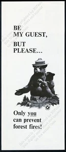 1967 Smokey Bear & bear cubs art Prevent Forest Fires vintage print ad - Picture 1 of 2