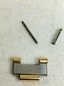 SS AND 18K GOLD 12 MM OMEGA CONSTELLATION BRACELET LINK WITH PIN AND TUBE - Picture 1 of 6