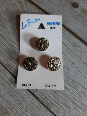 Vintage Le Bouton 4600 3 Gold Buttons - Image 1 of 2