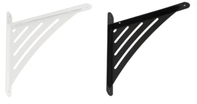 GEDOTEC Console Staffa per Mensola Scaffale Wand-Winkel Supporto Nero Bianco 194x200