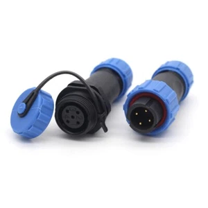SP13 4Pin IP67 Electrical Power Wire Plug Socket Connector Panel Mount Connector - Picture 1 of 6